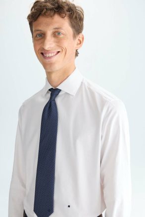 Purificacion Garci White Spread Collar Textured Shirt Men Shirts - Image 2