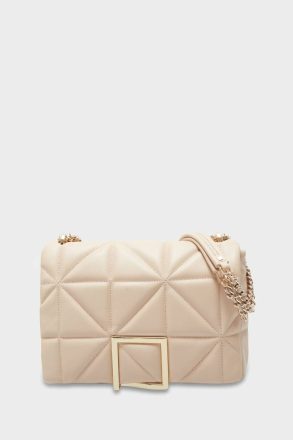 Purificacion Garci Women Beige Shoulder Bags Homenaje Acolchado Shoulder Bag