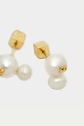 Purificacion Garci Women Biwa Earrings White/Gold Earrings - Image 2