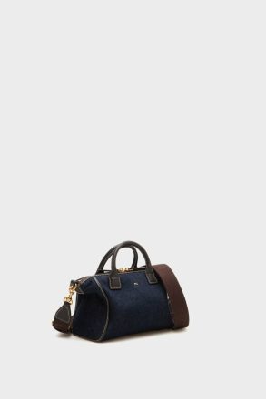 Purificacion Garci Women Denim Blue Crossbody Bags Algo Prestado Handbag - Image 2