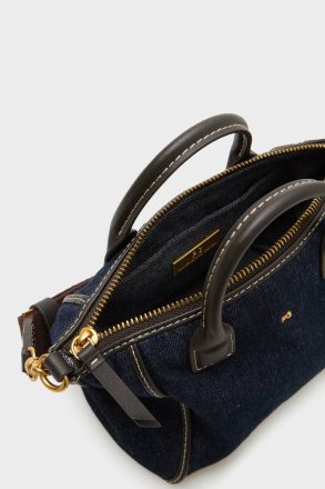 Purificacion Garci Women Denim Blue Crossbody Bags Algo Prestado Handbag - Image 3