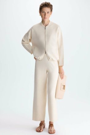 Purificacion Garci Women Double-Faced Stretch-Knit Cocoon Bomber Jacket Jackets Natural - Image 4