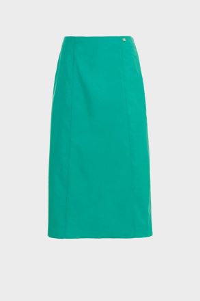 Purificacion Garci Women Evening Taffeta Straight-Fit Midi Skirt Green - Image 5
