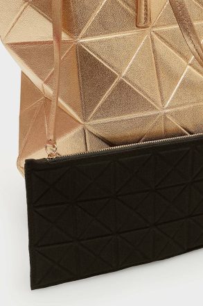 Purificacion Garci Women Gold/Black Origami Zipped Shoulder Bag Shoulder Bags - Image 3