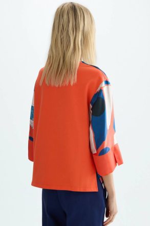 Purificacion Garci Women Multicolor T-Shirts And Tops Catarinas Print Twill Jersey Straight-Fit T-Shirt - Image 3