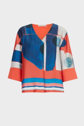 Purificacion Garci Women Multicolor T-Shirts And Tops Catarinas Print Twill Jersey Straight-Fit T-Shirt - Image 5