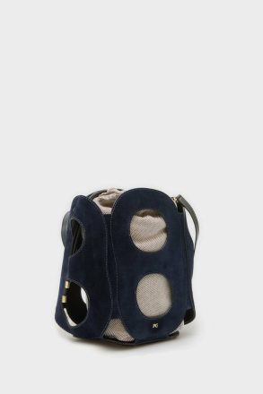 Purificacion Garci Women Navy Crossbody Bags Ocho Bucket Bag - Image 2