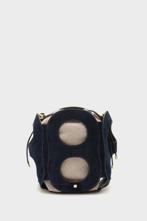 Purificacion Garci Women Navy Crossbody Bags Ocho Bucket Bag - Image 4