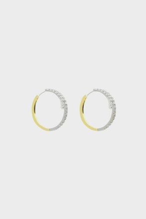 Purificacion Garci Women Radiant Hoop Earrings Crystal Gold/Silver