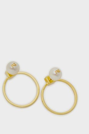 Purificacion Garci Women Satélite Hoop Earrings Earrings Gold/Pearl - Image 2