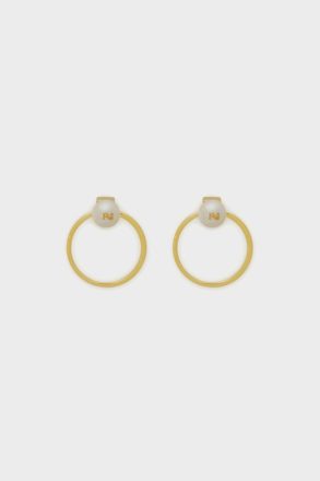 Purificacion Garci Women Satélite Hoop Earrings Earrings Gold/Pearl