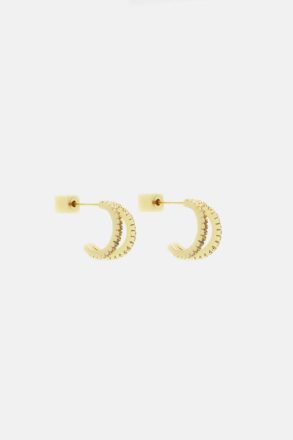 Radiant Hoop Earrings Earrings Women Purificacion Garci Gold/Crystal