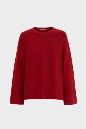 Red Purificacion Garci Women Pg Lines Stretch-Knit Straight-Fit Sweater Knitwear - Image 5