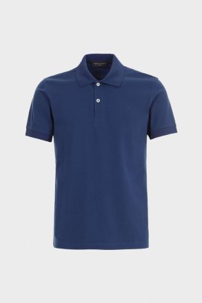 Royal Blue Piqué Slim Fit Polo Shirt Men Purificacion Garci Polo Shirts - Image 5