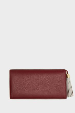 Samburu American Wallet Purificacion Garci Burgundy Large Wallets Women - Image 3