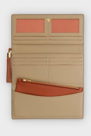Samburu American Wallet With Detachable Coin Purse Large Wallets Purificacion Garci Old Orange Women - Image 2