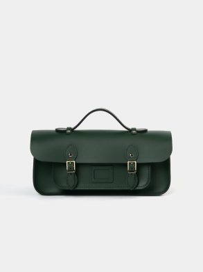 Satchels The Long Satchel - Racing Green & Racing Green Celtic Grain Cambridge Satchel Women