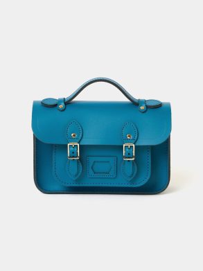 Satchels The Mini - Shiz Blue With Bi-Colour Twisted Strap Cambridge Satchel Women
