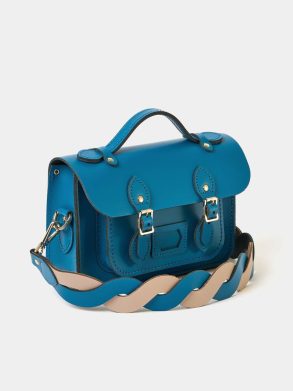 Satchels The Mini - Shiz Blue With Bi-Colour Twisted Strap Cambridge Satchel Women - Image 3