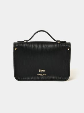 Satchels Women The Mini - Black 1914 Grain With Purple Velvet Cambridge Satchel - Image 4