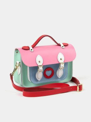 Satchels Women The Mini - Love Hearts Multi-Coloured Cambridge Satchel - Image 3