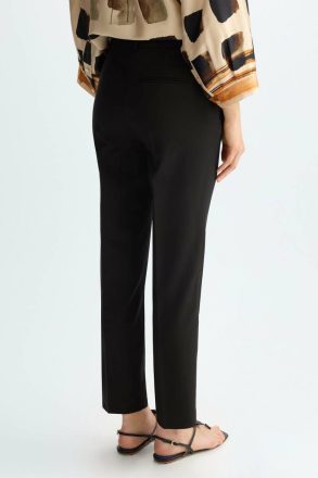 Satin Slim-Leg Trousers Black Trousers Women Purificacion Garci - Image 3