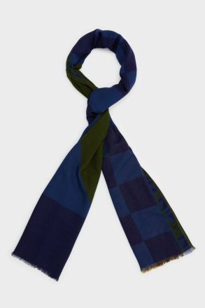 Scarves Geo Cinta Wool Scarf Blue Purificacion Garci Women - Image 2