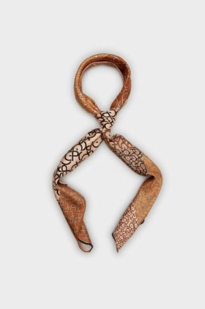 Scarves Gutenberg 90 Silk Scarf Purificacion Garci Women Camel - Image 2