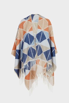 Scarves Multicolor Origami Wool Poncho Women Purificacion Garci
