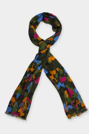Scarves Women Purificacion Garci Camouflage Wool Scarf Multicolor - Image 2