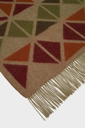 Scarves Women Purificacion Garci Verde Caqui/Topo/Naranja/Burdeos Origami Wool Poncho - Image 2