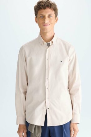 Shirts Beige Purificacion Garci Men Twill Shirt