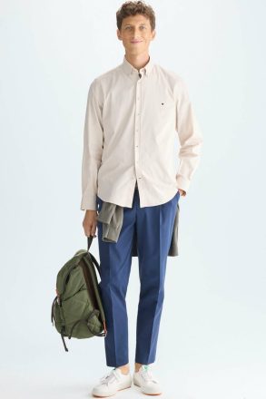 Shirts Beige Purificacion Garci Men Twill Shirt - Image 4