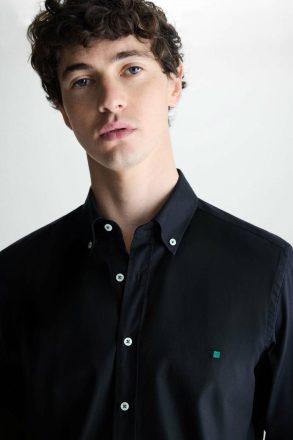 Shirts Black Men Twill Shirt Purificacion Garci - Image 2