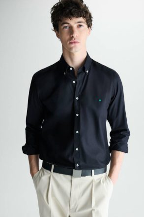 Shirts Black Men Twill Shirt Purificacion Garci