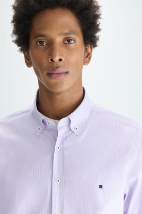 Shirts Mallow/White Needle Striped Poplin Shirt Men Purificacion Garci - Image 2