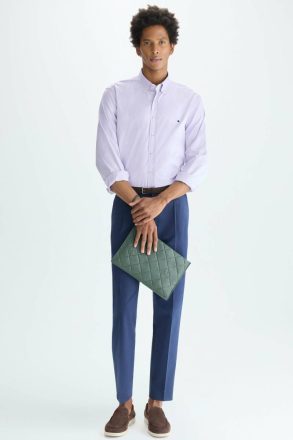 Shirts Mallow/White Needle Striped Poplin Shirt Men Purificacion Garci - Image 5