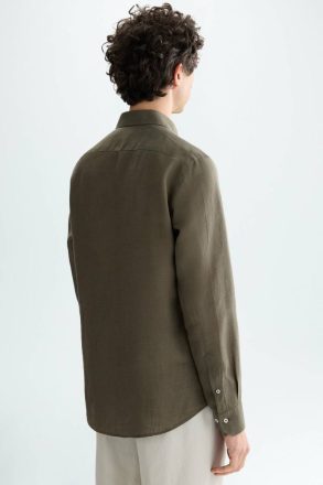 Shirts Men Linen Shirt Purificacion Garci Khaki - Image 3