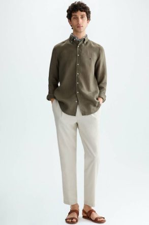Shirts Men Linen Shirt Purificacion Garci Khaki - Image 4