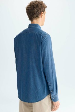 Shirts Men Purificacion Garci Denim Shirt Indigo Blue - Image 3