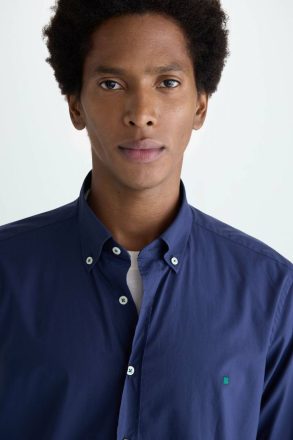 Shirts Poplin Shirt Purificacion Garci Men Navy - Image 2