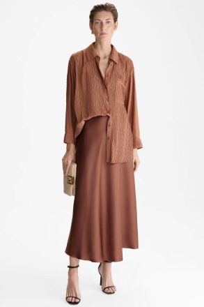 Shirts Purificacion Garci Cinnamon Pocket Crinkle Oversize Shirt Women - Image 5