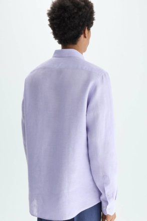 Shirts Purificacion Garci Mallow Men Linen Shirt - Image 3