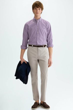 Shirts Purple/White Men Purificacion Garci Gingham Check Poplin Shirt - Image 4