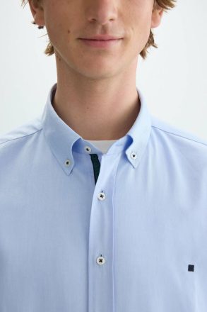 Shirts Sky Blue Purificacion Garci Men Cinta Pg Oxford Shirt - Image 2
