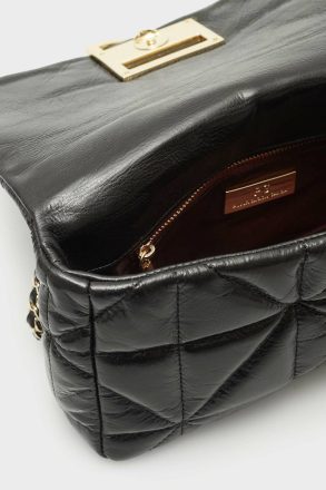 Shoulder Bags Purificacion Garci Homenaje Acolchado Cross Body Bag Women Black - Image 3