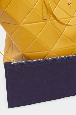 Shoulder Bags Purificacion Garci Origami Zipped Shoulder Bag Yellow/Navy Women - Image 3