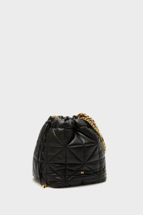 Shoulder Bags Women Purificacion Garci Black Homenaje Acolchado Bucket Bag - Image 2