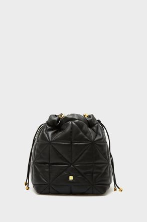 Shoulder Bags Women Purificacion Garci Black Homenaje Acolchado Bucket Bag - Image 4