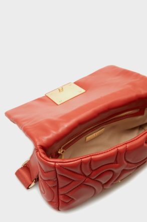 Shoulder Bags Women Purificacion Garci Homenaje Acolchado Crossbody Bag Orange - Image 3